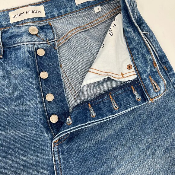 Denim Forum Blue Medium Wash Joni 90’s Hi-Rise Loose Jeans | Size 28 - Picture 9 of 10